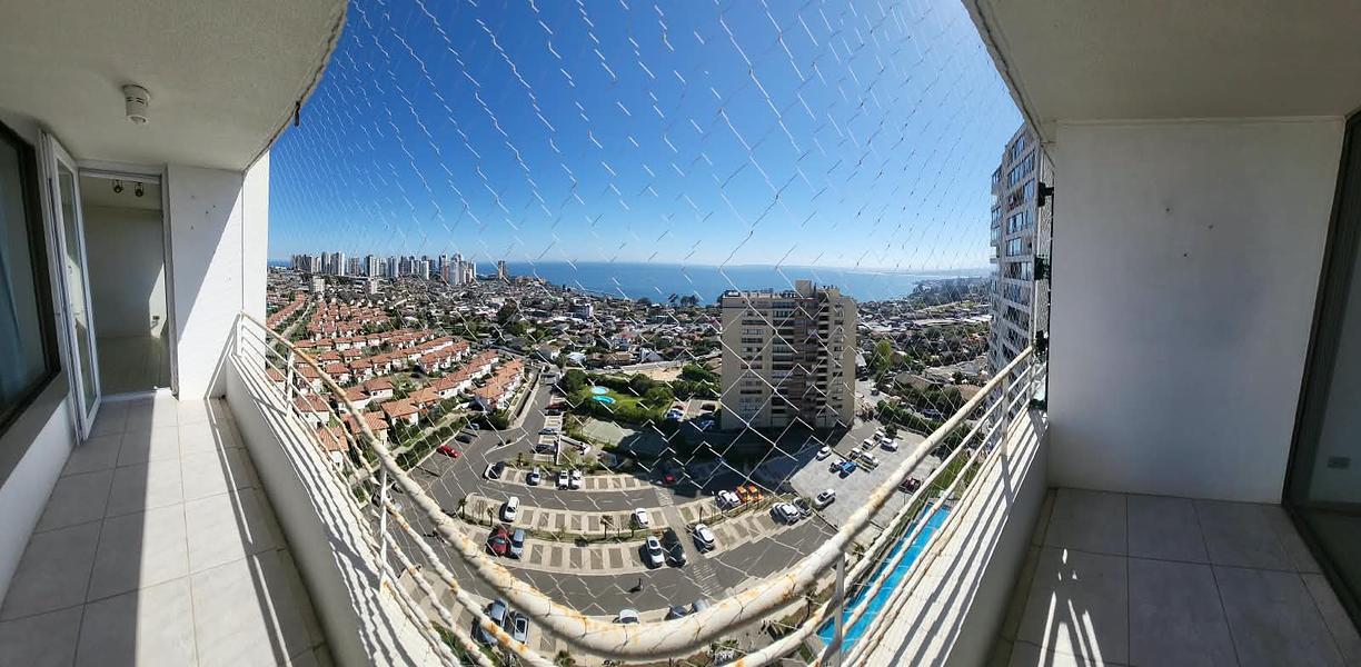 DEPARTAMENTO EN VENTA - CENTRO DE CONCÓN - PISO 17 - VISTA PANORÁMICA AL MAR ESPECTACULAR - 2D + 2B